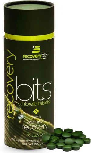 Vista 8 de RECOVERYbits - Tabletas orgánicas de Chlorella - Superalimento de algas a base de plantas - Clorofila - Pared celular agrietada - Energía - Sistema
