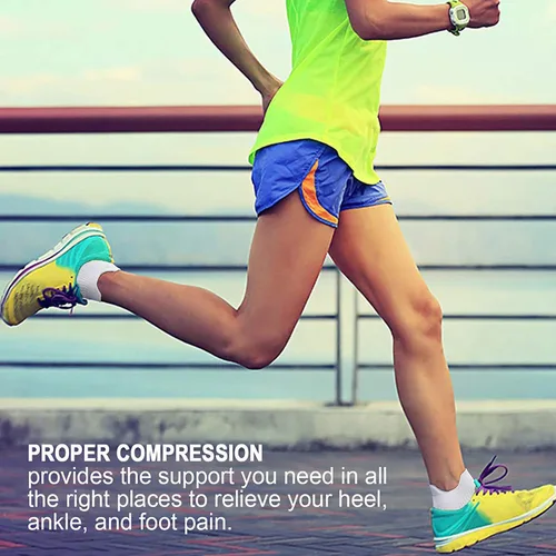 Vista 7 de PAPLUS Ankle Compression Sock for Men and Women 246 Pairs Low Cut Compression Running Sock with Ankle Support