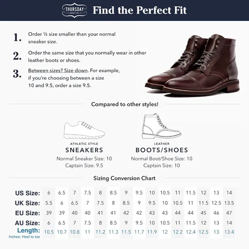 Vista 7 de Thursday Boot Company mens Captain Cap Toe