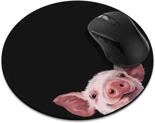 Vista 20 de Alfombrilla de mouse redonda antideslizante, alfombrilla de mouse WIRESTER Aloof Bulldog para el hogar, la oficina y el escritorio