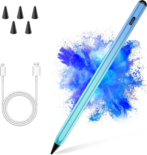 Vista 9 de Lápiz óptico para iPad 2018-2025 con rechazo de palma, carga más rápida, sensibilidad de inclinación, lápiz iPad compatible con Negro