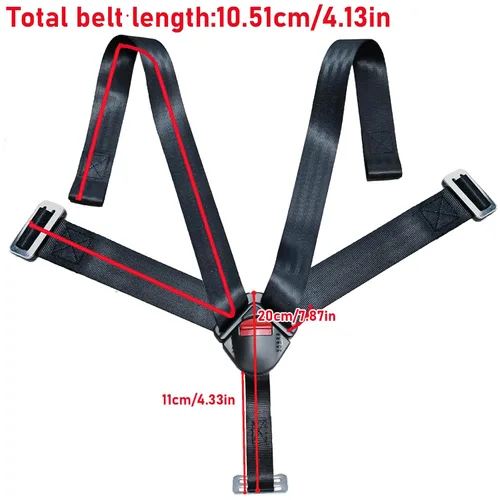 Vista 2 de Universal 5 Point Seat Pecho Arnés Clip y Asiento Pecho Arnés Clip Clip Hebilla Reemplazo Tendencia Guardia Ajustable