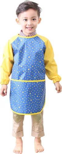 Vista 29 de Plie Kids Waterproof Art Smock – Long Sleeve Apron for Painting, Baking, Sensory Play (Ages 1–10)
