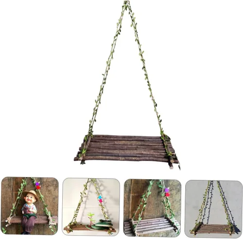 Vista 5 de DECHOUS Estante colgante de madera para niños y niñas, organizador de decoración de habitación delicada, estante creativo para dormitorio