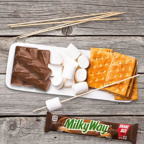 Vista 6 de Milky Way Barras de caramelo de tamaño compartido de chocolate con leche, 3.63 onzas (paquete de 24)