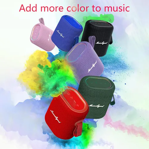 Vista 3 de E I F E R V22 Mini altavoz inalámbrico con graves dinámicos, diseño portátil de mano, Bluetooth 5.3, IPX6 impermeable, emparejamiento estéreo TWS