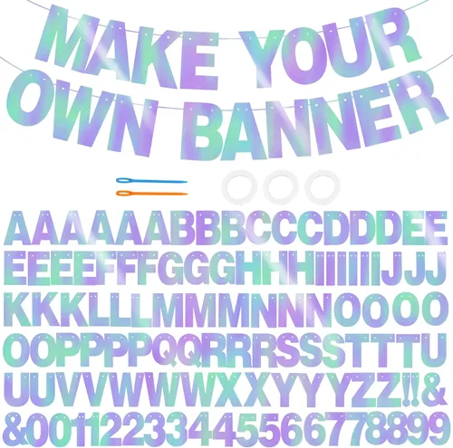 Vista 23 de 116 piezas de letras de la A a la Z DIY Banner personalizado Colorido