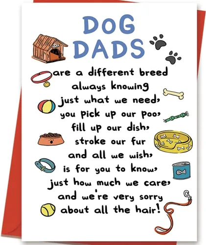 Vista 9 de YiKaLus Divertida tarjeta para el día del padre, gran regalo para el día del padre de parte de un gato Cat Dad