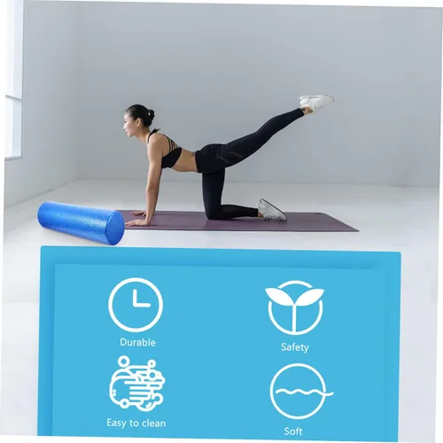 Vista 7 de KOMBIUDA Rodillo de yoga de espuma de alta densidad para relajación muscular y terapia de fitness, columna ligera para masaje de tejido profundo