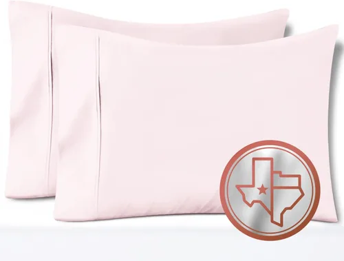 Vista 14 de TEXAS LINEN CO. Juego de 4 fundas de almohada tamaño queen de 100% algodón egipcio - Fundas de almohada de lujo de 600 hilos tamaño queen/estándar