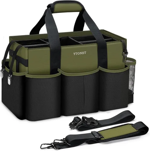 Vista 10 de Ytonet Bolsa Organizadora de Limpieza Portátil, Organizador Grande de Suministros de Limpieza con 4 Divisores Plegables, Organizador Caddy con Asa