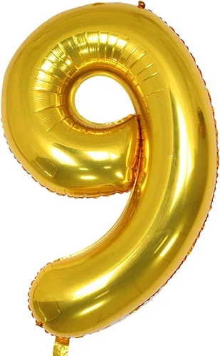 Vista 8 de Globo dorado del número 1, 40 pulgadas