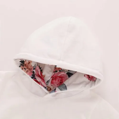 Vista 3 de CETEPY Ropa de bebé niña, sudadera con capucha de manga larga para bebé, pantalones + diademas, talla 0-24 meses