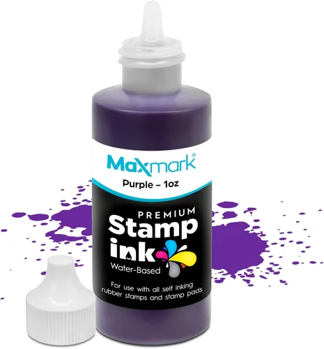 Vista 42 de MaxMark Premium - Tinta de recarga con punta de control en botella para sellos autoentintados, color negro - 1 onza