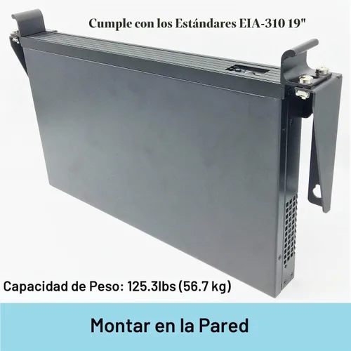 Vista 2 de Estante vertical de montaje en pared de 1U de 19" - Heavy Duty