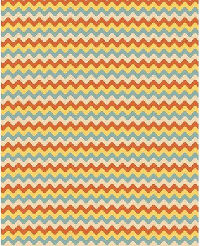 Vista 2 de CafePress Retro Waves Pattern Red Teal Yellow Decorative Picture Frame