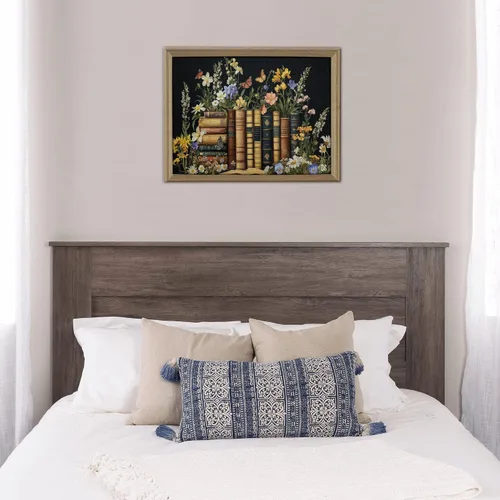 Vista 7 de Flores y libros, rompecabezas para adultos de 500 piezas, rompecabezas de madera, lluvia de ideas para adultos y decoración del hogar, ideal