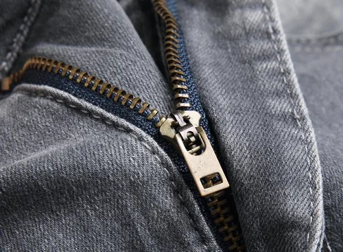 Vista 7 de Jeans elásticos ajustados para hombre, jeans ajustados rasgados para hombre, pierna recta, cómodos, cintura flexible, pantalones de mezclilla tipo