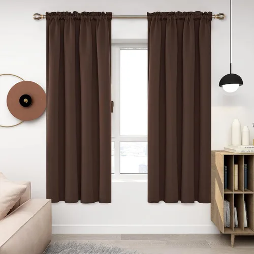 Vista 113 de Deconovo Cortinas opacas, aislamiento térmico, dobladillo para barra, reducción de ruido, certificado Oeko-TEX, cortinas de oscurecimiento