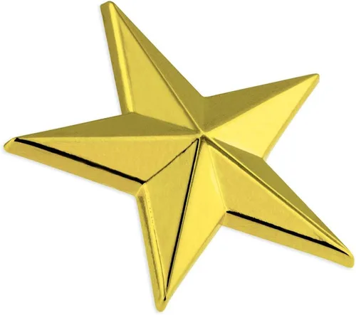 Vista 2 de PinMart Military 3D 5 Point Gold Star Lapel Pin