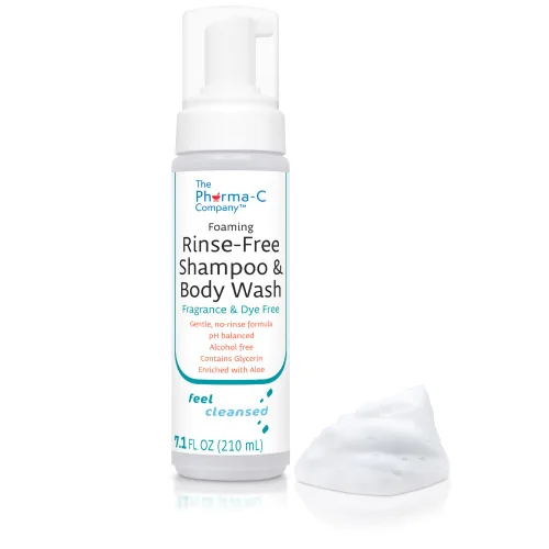 Vista 2 de The Pharma-C Company - Champú y gel de baño sin enjuague espumoso [paquete de 6] - Sin fragancia y tinte - Fórmula suave sin enjuague probada