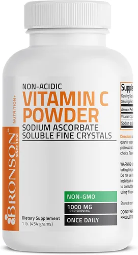 Vista 5 de Bronson Labs cristales de vitamina C, 1000 mg (ascorbato de sodio no acídico), 1