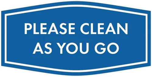 Vista 12 de Fancy Please Clean As You Go - Letrero (negro/plateado), tamaño mediano
