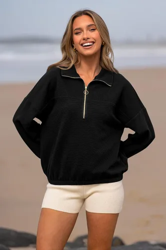 Vista 7 de PRETTYGARDEN Womens 2024 Fall Sweatshirt Half Zip Collar Pullover Oversized Long Sleeve Jacket
