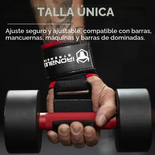 Vista 5 de Iron Bull Strength Ganchos de acero para levantamiento de pesas (par) - Correas de muñeca de levantamiento de pesas resistentes - Correas