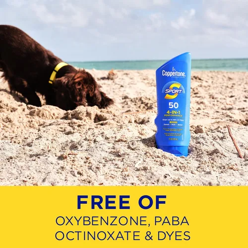 Vista 8 de Coppertone SPORT Loción de protección solar SPF 50, paquete económico, 2 x 7 onzas líquidas Sunscreen Lotion with Vitamin E, Sweat, Heat and Water