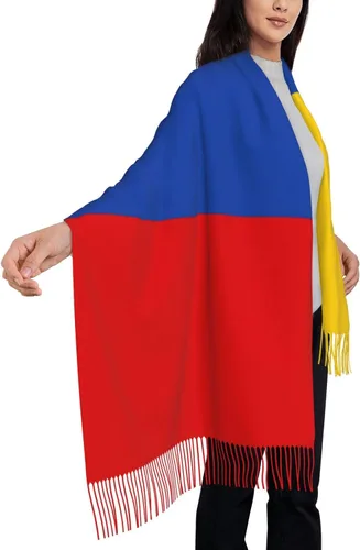 Vista 3 de PRAHUCE Bufanda envolvente de delfín para mujeres y hombres chal grande de invierno suave y cálido chal