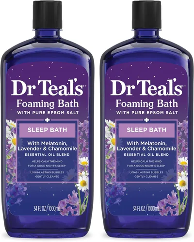 Vista 15 de Dr Teal's Baño espumoso con sal pura de Epsom, lavanda y eucalipto, 34 onzas líquidas (paquete de 2)