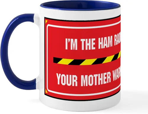 Vista 39 de CafePress Eat Sleep - Taza de café de cerámica con radio, 11 oz (11.0 fl oz)