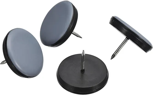 Vista 7 de uxcell Protectores de suelo para patas de silla, 24 piezas de 5/8 pulgadas – Deslizadores redondos de PTFE para muebles, almohadillas para muebles