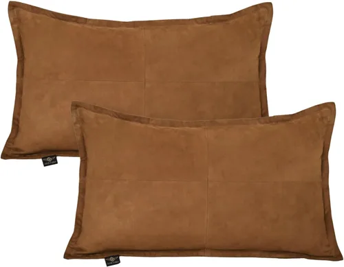Vista 9 de Funda de almohada de piel de cordero Sued - Funda de cojín para sofá, fundas rectangulares decorativas para sala de estar y dormitorio, 10 x 18