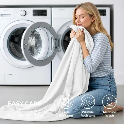 Vista 32 de Pure Bedding Juego de Sábanas Twin - Sábanas de Cama de Microfibra Ultra-Suave 1800 - Doble Cepillado - Bolsillos Profundos - Ajuste Fácil - Extra
