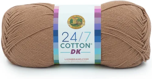 Vista 12 de Lion Brand Yarn Estampados DK de algodón 24/7, hilo para tejer, ganchillo y manualidades, azul, paquete de 1 Cotton Yarn for Knitting, Crochet