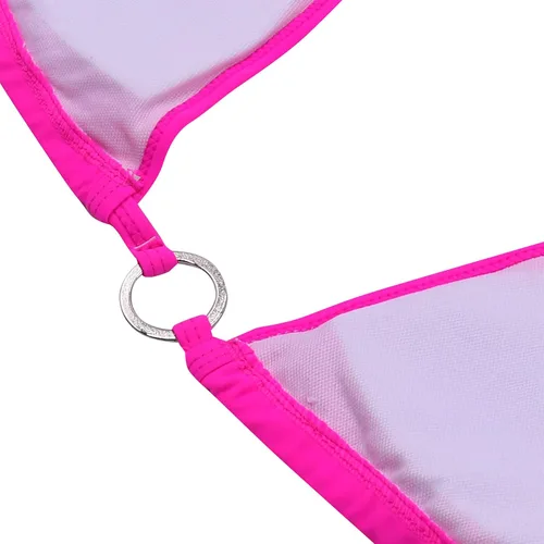 Vista 7 de Traje de baño de 2 piezas con cristales de diamantes brillantes para mujer, bikini sexy push up para fiestas, rave, club