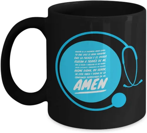 Vista 4 de Regalo para enfermera Taza de Cafe para enfermeros Regalo perfecto para graduados, profesionales de la salud y estudiantes de enfermeria Vaso