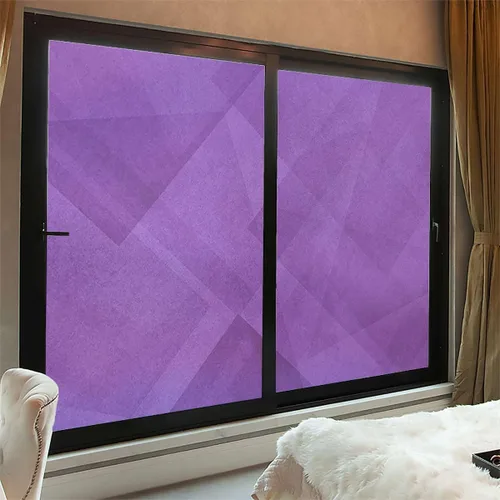 Vista 3 de Película de vinilo morado para ventana, cubierta estática para ventana de puerta, calcomanías tintadas para ventana, privacidad esmerilada