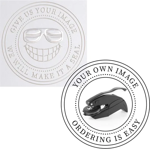 Vista 4 de Logotipo personalizado con sello de imagen en relieve - Sello de notario y biblioteca, libro y papel Logotipo oficial de negocios o imagen