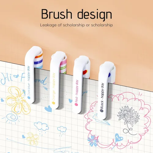 Vista 3 de 10 bolígrafos de colores, bonitos bolígrafos para niñas, 10 bolígrafos kawaii, juego de bolígrafos de punta fina para niños, niñas, estudiantes