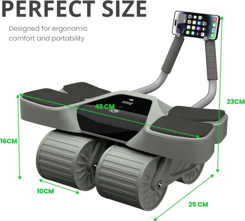 Vista 5 de 2026 New 4-Wheel Abdominal Roller with Elbow Support : Latest Upgraded High-Performance Exercise Machine With Automatic Rebound, Multi- layered