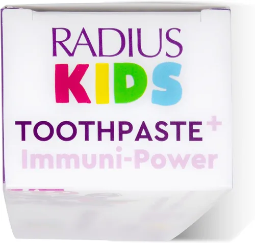 Vista 2 de Radius Pasta de dientes Super Duper Immunity Power para niños, 2.5 onzas, sabor a bayas y menta, paquete de 1