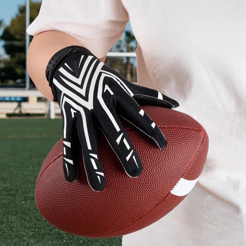 Vista 5 de Guantes de fútbol Graloky para hombres, mujeres y niños, guantes de fútbol juvenil, guantes de palma ultra adhesiva de silicona con agarre pegajoso
