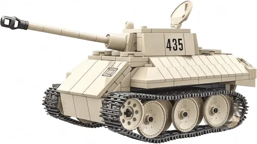 Vista 2 de General Jim's Serie Militar WW2 Bloques de construcción - Ejército alemán Leopardo VK-1602 Reconocimiento Batalla Tanque Bloques de Construcción