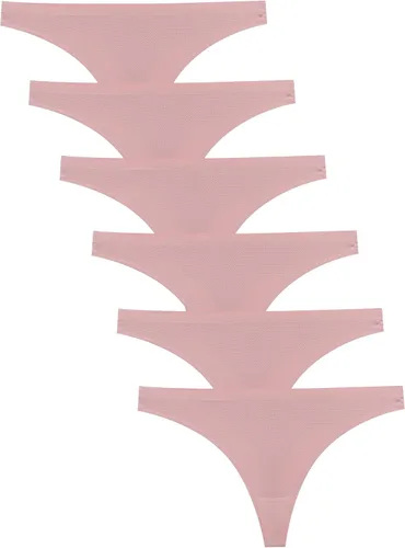 Vista 21 de Paquete de 10 tangas sin costuras para mujer, ropa interior transpirable, conjunto de tanga que no se ve Multicolor - 11