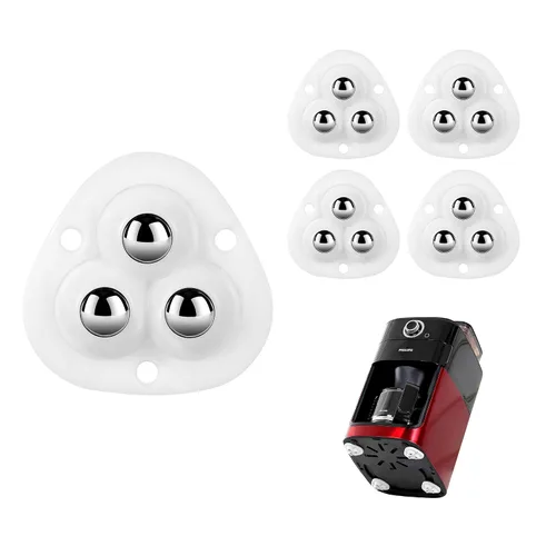 Vista 8 de 4 ruedas pequeñas para electrodomésticos, deslizadores giratorios adhesivos, mini ruedas universales autoadhesivas, caja de almacenamiento de Negro