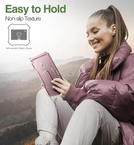 Vista 7 de Dexnor Funda para iPad de 9ª/8ª/7ª generación de 10.2 pulgadas, [protector de pantalla y soporte integrados] con soporte para bolígrafo, resistente