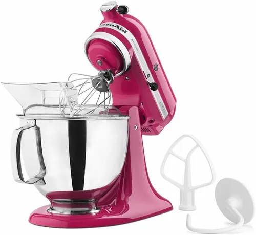 Vista 22 de KitchenAid KSM150PSCV Artisan Series Batidora de pie de 5 cuartos con escudo vertedor - Caviar